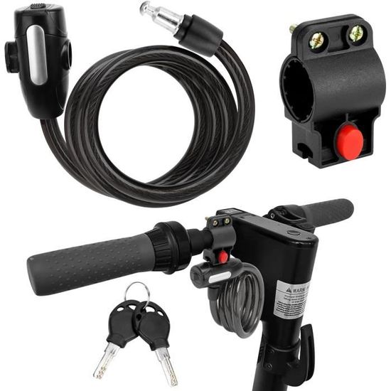 Antivol Trotinette Antivol Poussette Vélo Câble De Verrouillage Combinaison Cadenas De Vélo Antivol Trotinette Antivol Poussette Vélo Câble De Verrouillage Combinaison Cadenas De Vélo