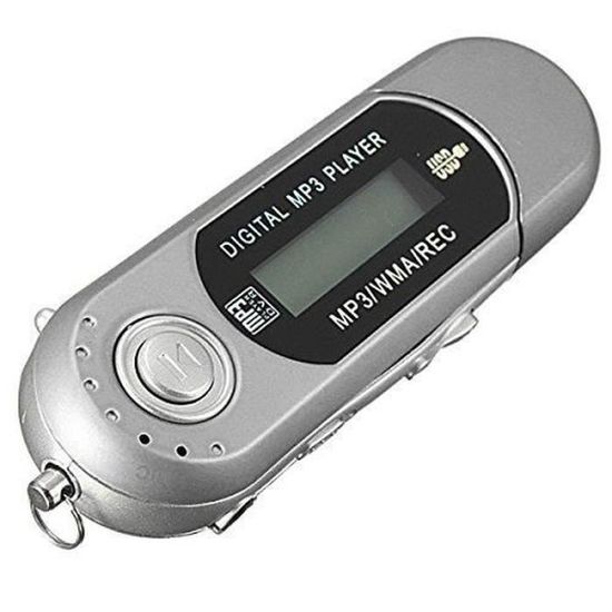 AE31046-8G Cle USB Lecteur Baladeur MP3 Player FM argent