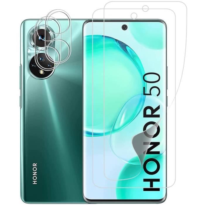 2 Pièces] Compatible avec Honor 50 5G-Huawei Nova 9 Protection écran Souple  + [2 Pièces] Caméra Arrière Verre Trempé,Transpa 689 - Cdiscount  Informatique
