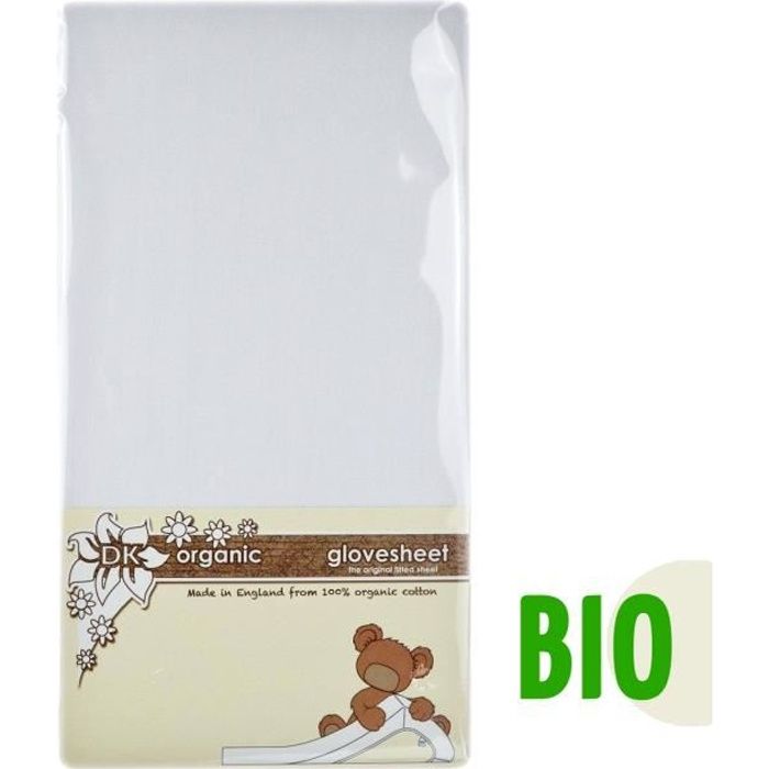100% Coton BIO Drap-Housse Next2Me Spécialement Conçu Pour Le Matelas Chicco Next 2 Me Standard Dream Magic & Air - Blanc