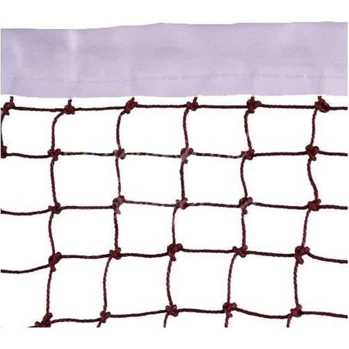 filet de Badminton professionnel Standard pour l'Entrainement Tresse 6,0m x 0,75m blanc