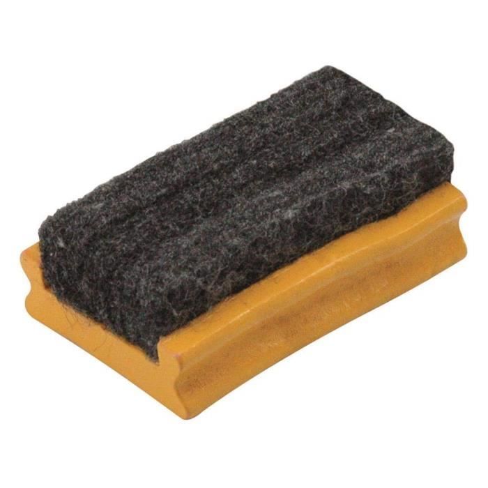 Brosse en Bois pour Ardoises Blanches et Noires - Effaceur Tableau Blanc et Noir - En Bois et Feutrine - Petite Brosse Format L69 x