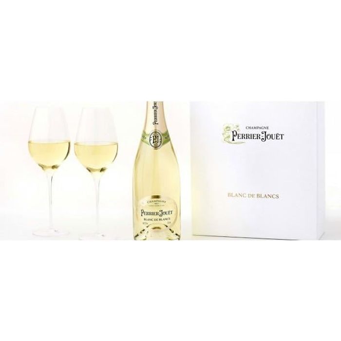 Coffret Perrier Jouet Blanc de Blanc + 2 flutes