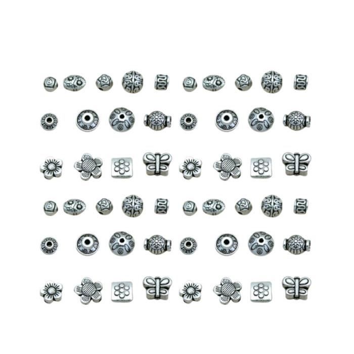 65 pièces alliage perle Portable petit charme perles d'espacement bricolage pendentif fabrication de BRACELET - GOURMETTE - JONC