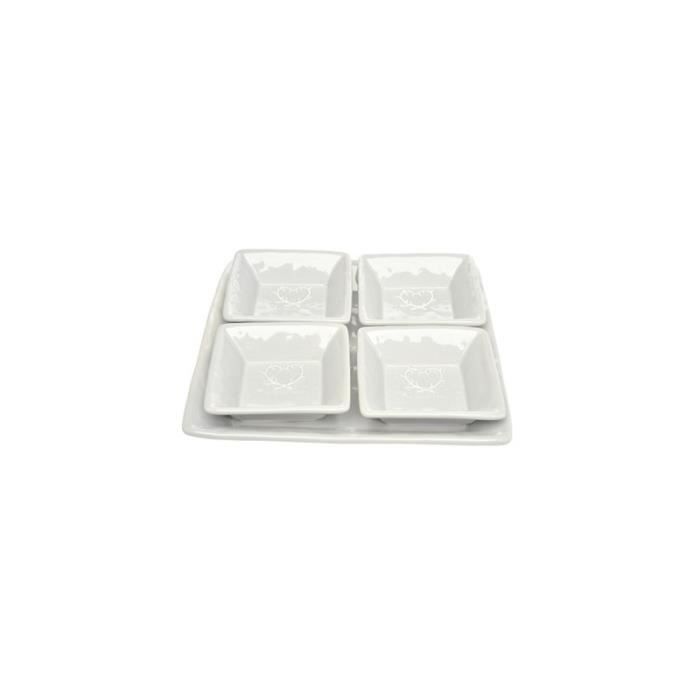 Set Apéritifs Coupelles et Plats céramique grise DOLCEVITA
