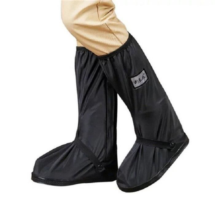 Chaussures,Couvre chaussures pour moto, couvre chaussures de cyclisme, épais et imperméable, réutilisable, créa - Type Black - XL -A