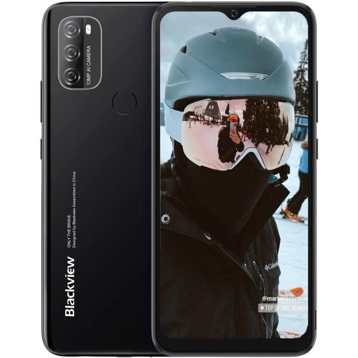 Blackview Smartphone A70 Pro Écran 6.517 pouces Android 11 T310 Quad Core 4Go+32Go Batterie 5380mAh 4G-Noir