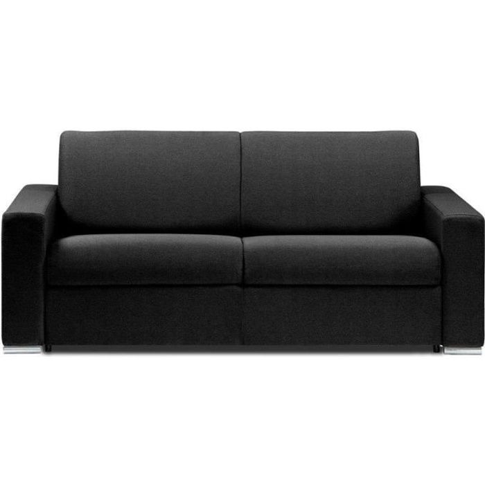 Canapé EXPRESS 3 Places DREAMER Convertible lit 140*197*16 microfibre gris graphite matelas 16 cm gris Microfibre Inside75