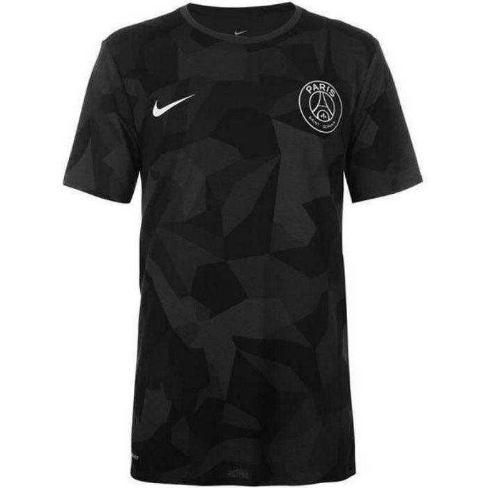 Tee Shirt Officiel d'Entrainement Noir Homme PSG Paris Saint-Germain Taille M