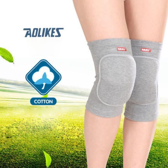 PROTEGE-CHEVILLES - CHEVILLERE,AOLIKES 1 paire genouillères de volley ball danse Football patin genouillère - Type Grey-M #B
