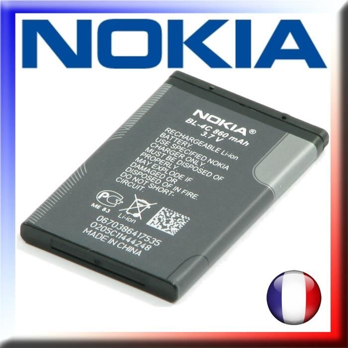 Batterie Originale BL-4C pour NOKIA 2220 Slide