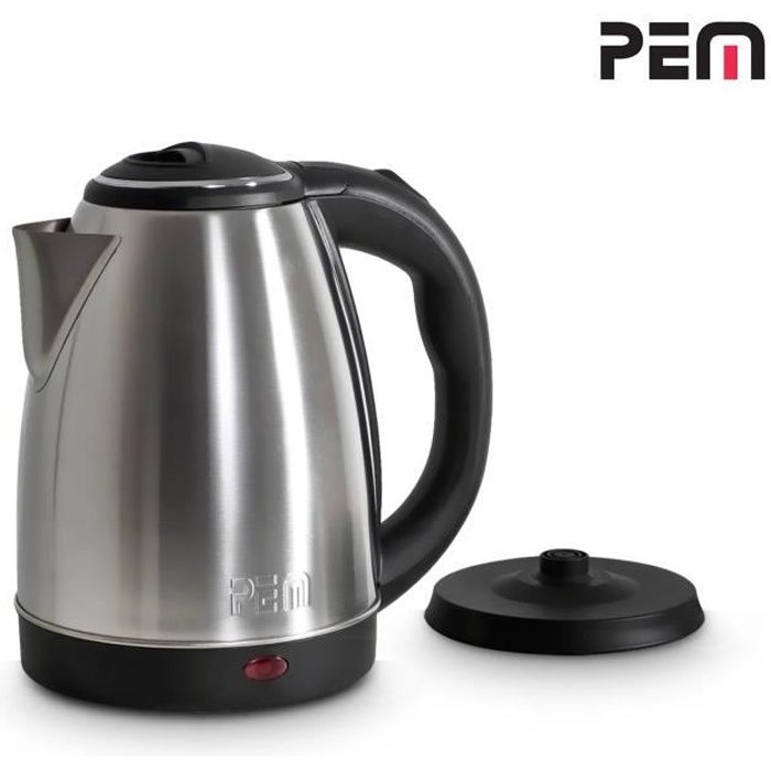 PEM KT-161 Bouilloire sans fil en Inox - 1500W - 1,8L
