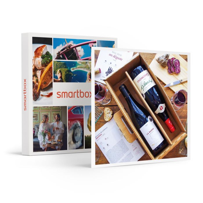Smartbox - Coffret Pépites de vignerons de 2 grands crus indépendants et 1 livret dégustation pour 2 - Coffret Cadeau -