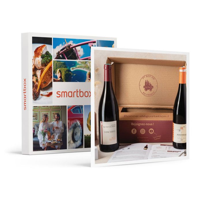Smartbox - Coffret Pépites de vignerons de 2 grands crus indépendants et 1 livret dégustation pour 2 - Coffret Cadeau -