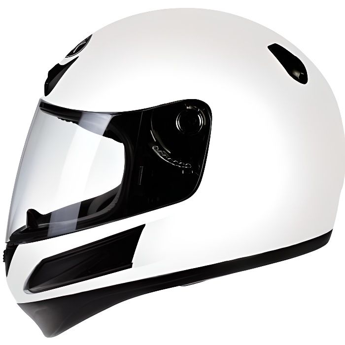 Casque intégral de moto blanc pour enfant Torx Taille S modèle Bobby white neuf