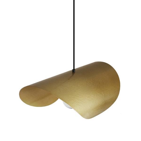 TOSEL Suspension 1 lumière - luminaire intérieur - acier or - Style urbain - H80cm L50cm P30cm