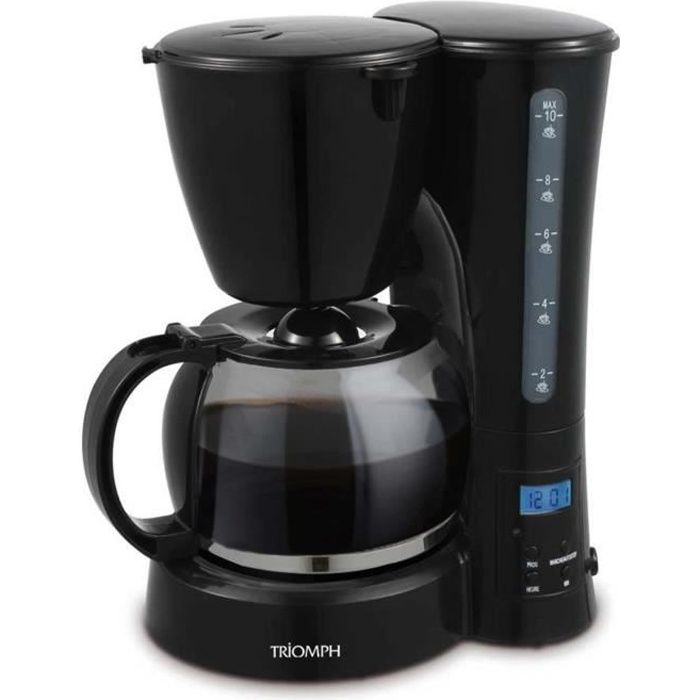 Cafetière programmable à affichage digital - 1.25L - 12 tasses - Triomph ETF1500