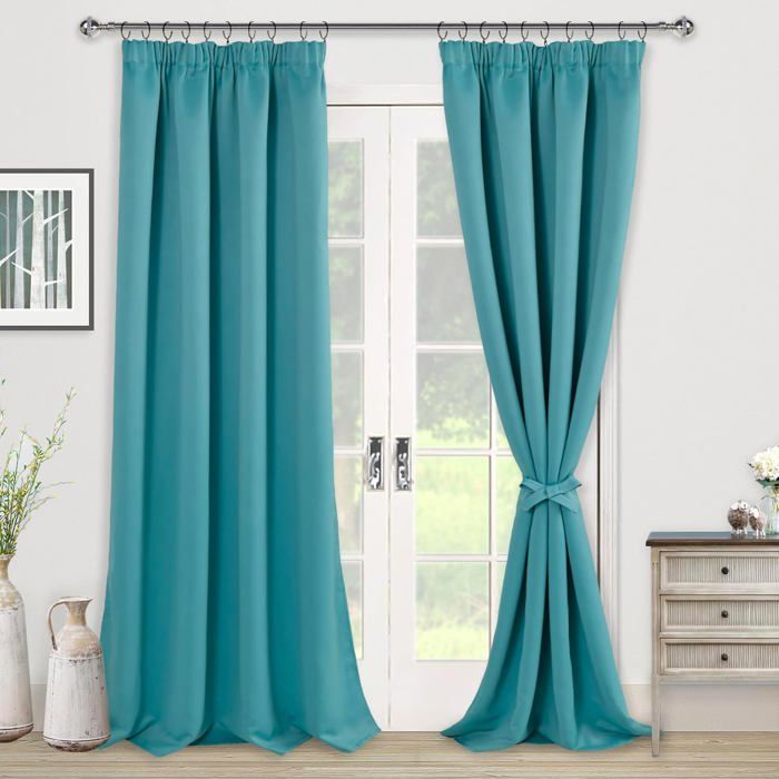 Rideaux De Fenêtre Abstraits, Bleu Marine, Vieux Rose, Ivoire, Aquarelle Doré, Salon De Chambre à Coucher, Cuisine 50 X 84 Pouces, Panneaux Doubles Simples - France