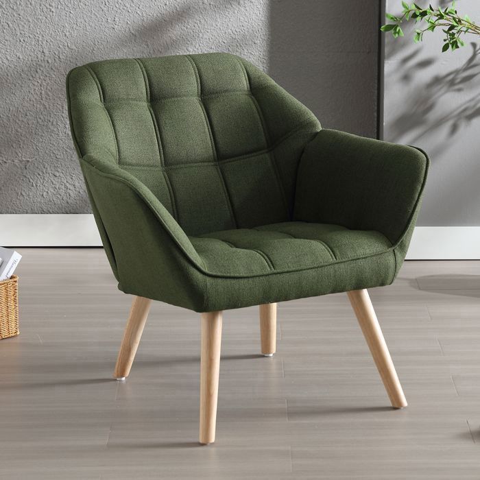 Wahson Fauteuils de Salon Confortable Assise Épais avec Pied Métal, Fauteuil Relax pour Salon et Chambre, Chenille, Bleu - Maison
