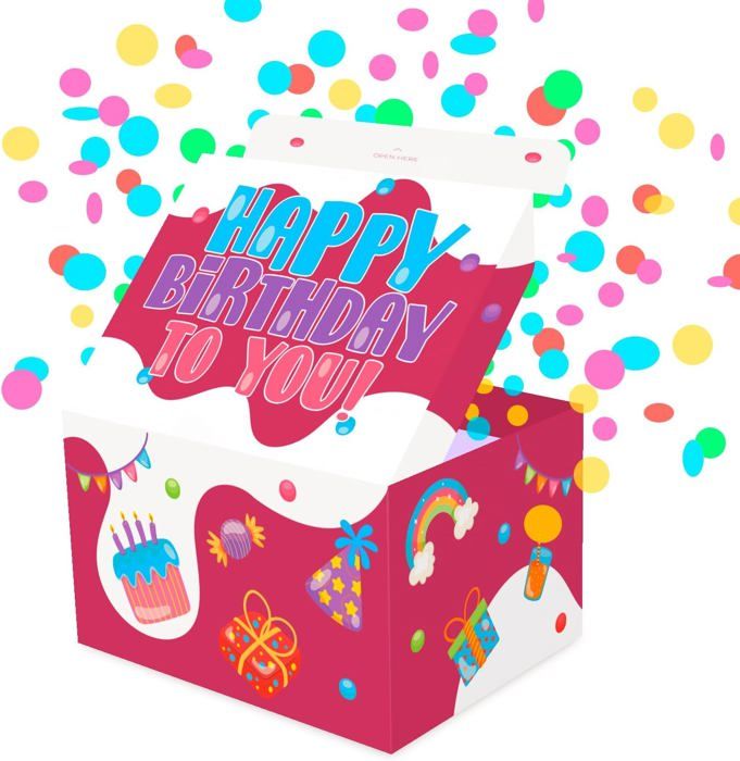 Boîte Cadeau Explosion Confettis Vide DIY (TNT) Surprise Originale