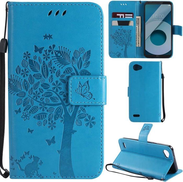 Cover LG Q6 A Portafoglio Flip In Ecopelle – Con Supporto E Slot Per Carte, Chiusura Magnetica - 5