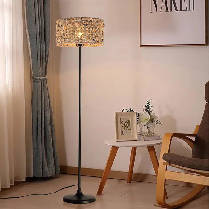 Lampadaire Salon Industriel Abat Jour Bois