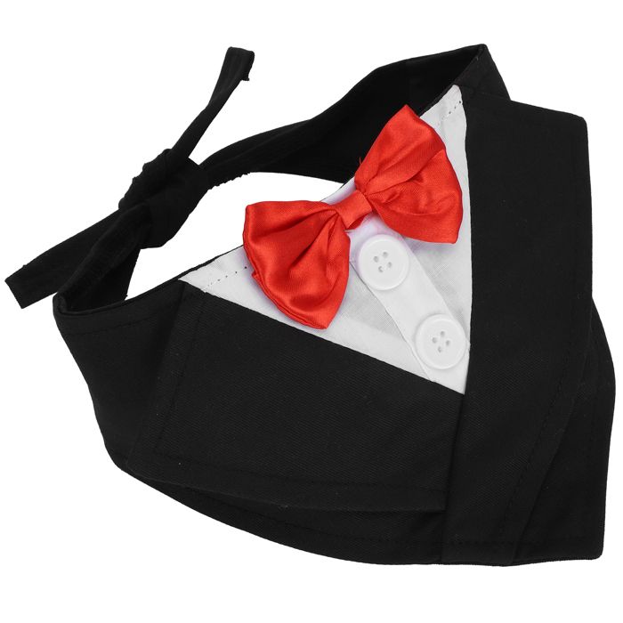 Costume pour chien - GIGICIAL - Ensemble bandana et nœud papillon - Polyester - Noir