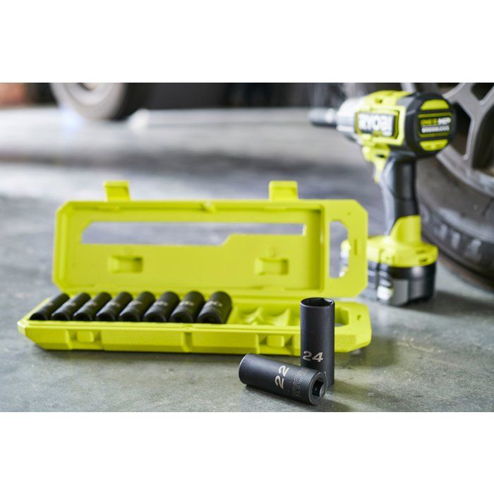 Coffret de 10 douilles automobiles Ryobi carré 12 10 à 24 mm RHDIS10PC - vue 1