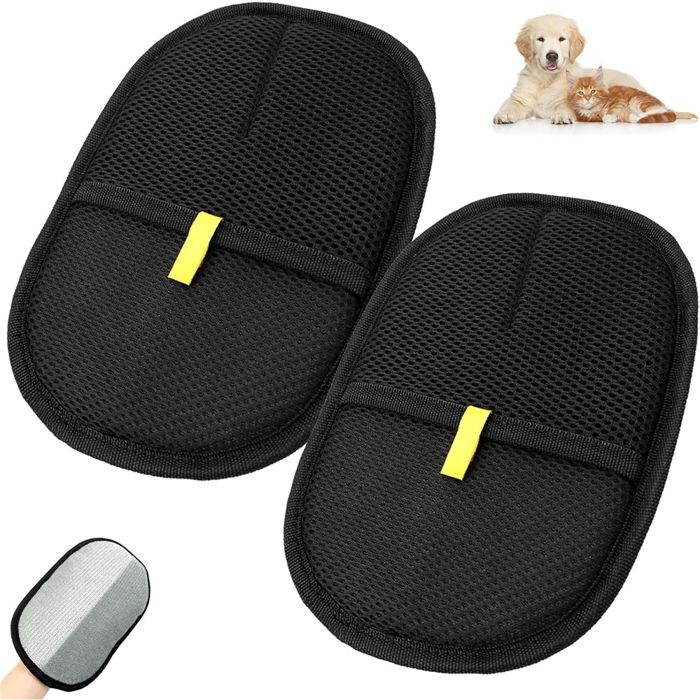 Comparer les prix de Lot de 2 gants dépilation réutilisables pour animaux de compagnie principe électrostatique pour le toilettage des animaux de