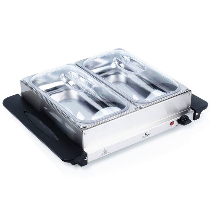 Plaque Chauffante GN 1/1 Mastro – En Inox – Régulation Température 0-90°C – Pour Buffet, Maintien Au Chaud – Appui En Verre Trempé