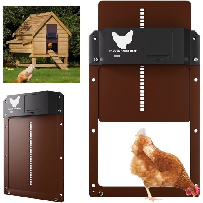 Meilleurs prix pour Nouvelle porte automatique de poulailler automatique étanche avec capteur de lumière porte de poulailler alimentée par YYV