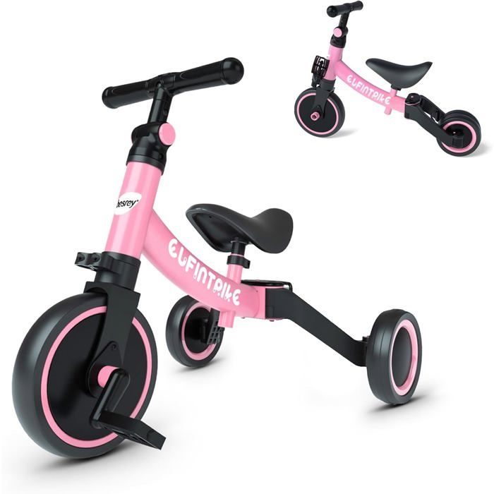 Tricycle enfant évolutif Braxel 2-5 ans rouge - Vélo 3 roues éclairées max 35 kg