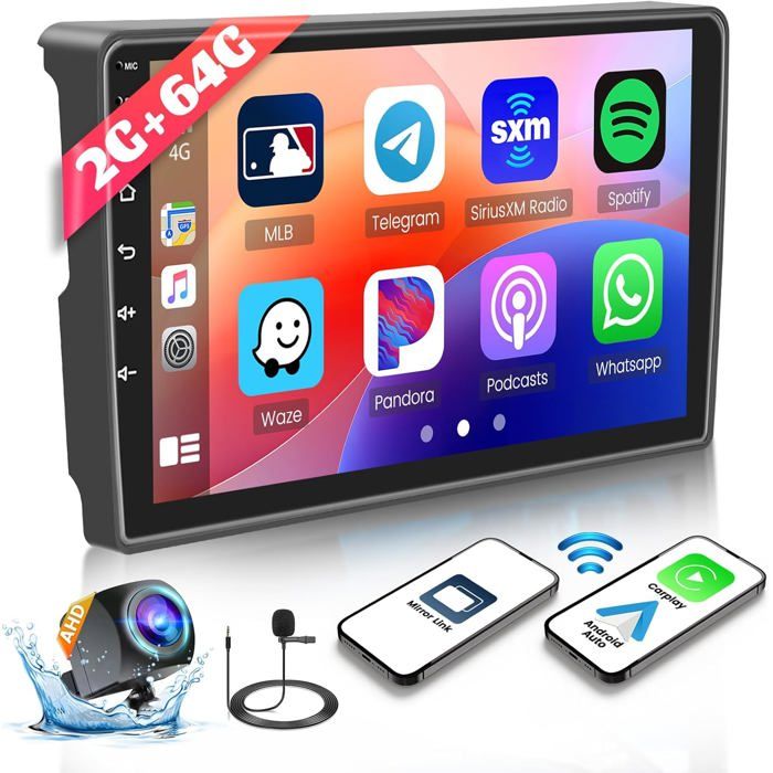 Autoradio 2G+64G Android 15 9 pour Citroen Berlingo B9/Peugeot Partner CarPlay GPS