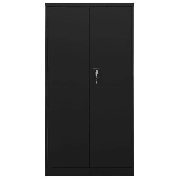 BEST-HOME Meuble rangement - UU - Armoire à casiers Noir 90x40x180 cm Acier HH10813