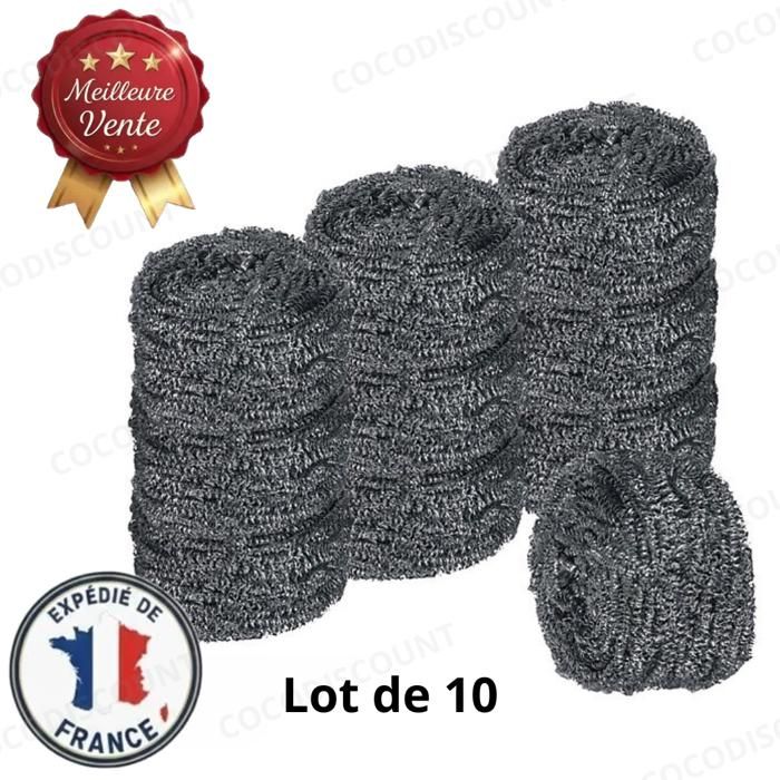 Cobye - Lot 10 Éponges Métalliques pour Vaisselle – Nettoyage Efficace Anti-Saleté Graisse et Résidus