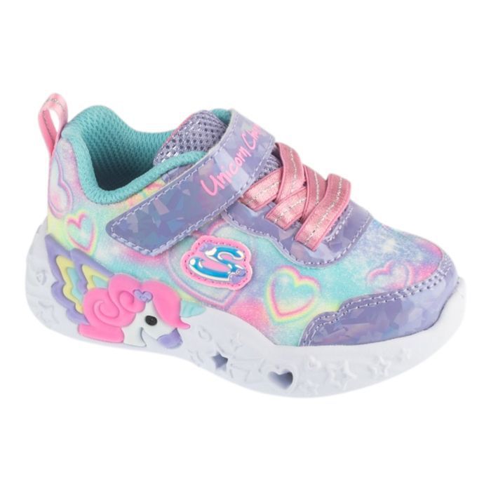 Skechers Baskets pour filles - Violet - Skechers Unicorn Charmer - Lil Heart Sparkles