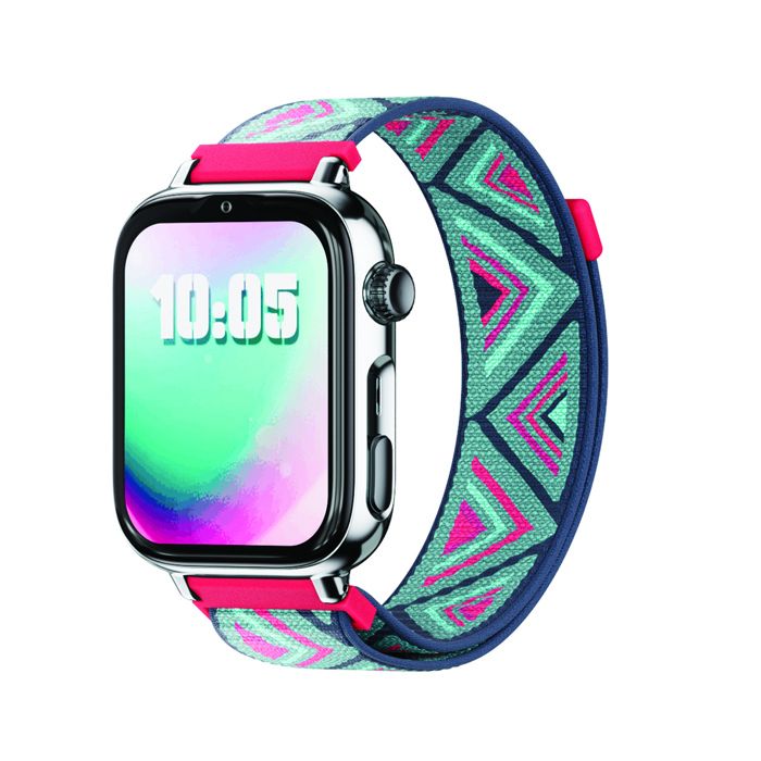 SaveFamily SaveWatch Plus 2 Montre pour Enfant GPS Appels Whatsapp App Store Cadran et Bracelet en Tissu Tribeca