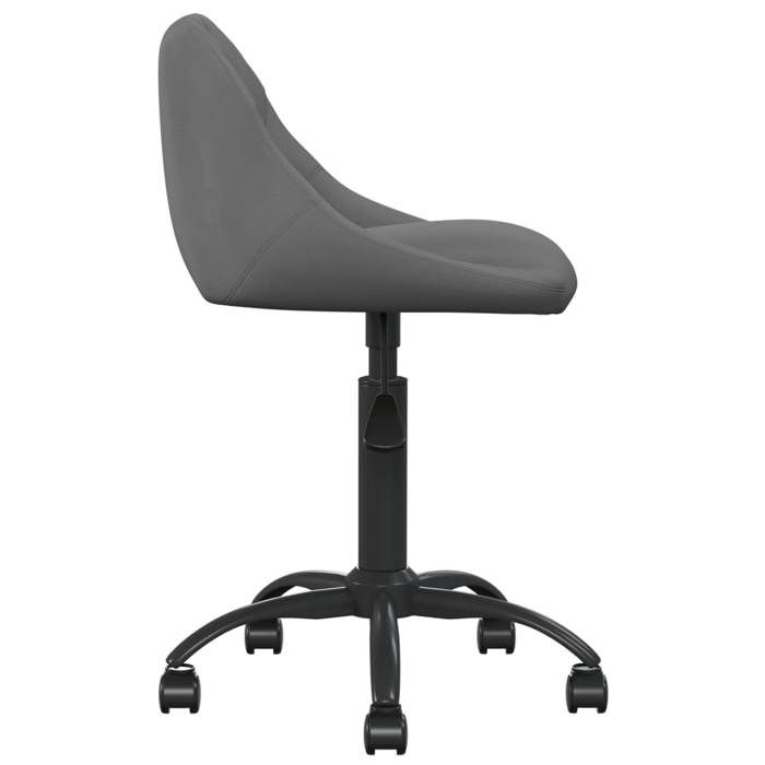 Chaise repas(1 pc) - Gris - Chaise de salle à manger - 1 personne - Gris foncé Velours 44x46x(67.5-79) cm F4555