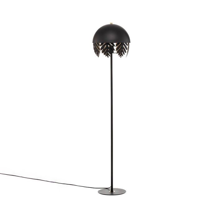 Lampadaire salon - Lucande - lampe sur pied - - noir doré
