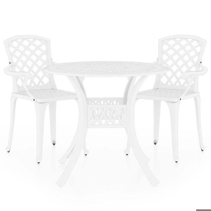 Maison Exclusive - Ensemble de bistro 3 pcs Aluminium coulé Blanc