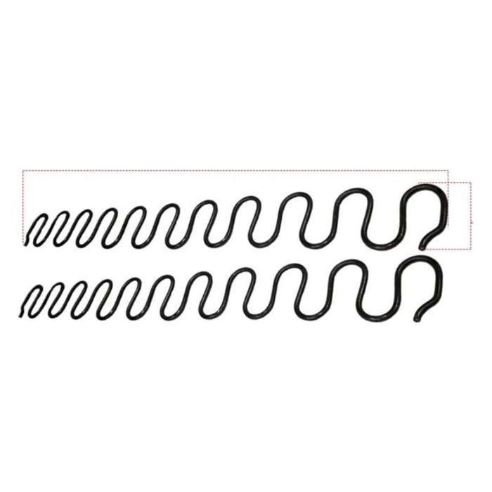 Lot de 2 ressorts de rechange 55 cm en acier au carbone – 8 clips en S pour fixation sécurisée – Réparation canapés et sièges Lot de 2 ressorts de rechange 55 cm en acier au carbone – 8 clips en S pour fixation sécurisée – Réparation canapés et sièges