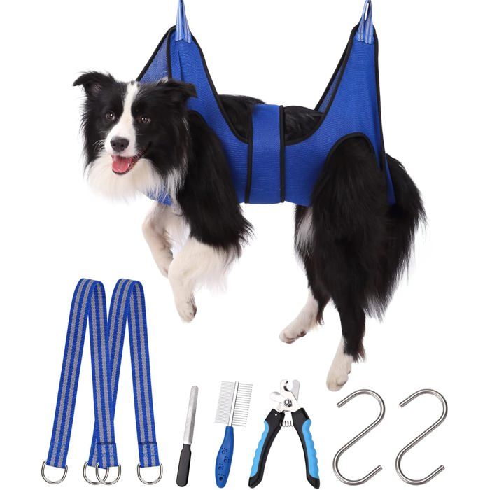 Hamac de toilettage pour chien - Respirant - Taille XL - Pour grands chiens - Distance des pattes 26-52 cm