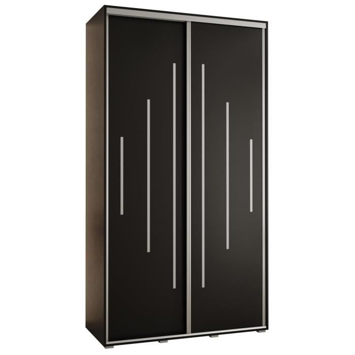 Armoire à 3 Portes Coulissantes Davos 3 avec Miroir - 235,2x200x60cm - corps Blanc - front Blanc - rail Argent - modèle 856 - Maison