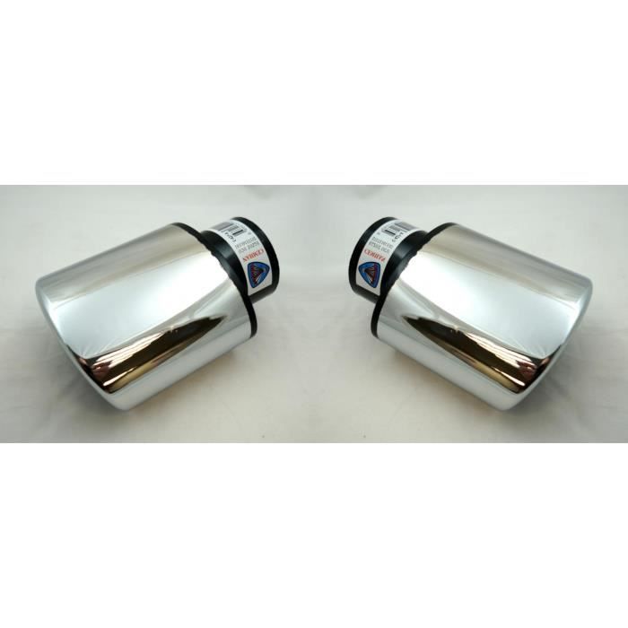 Embout D'Échappement Universel Acier Inoxydable - Jusqu'à 57mm, Chrome