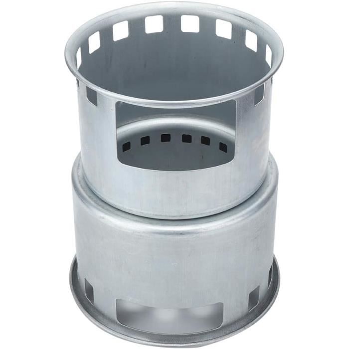 T1 Réchaud à bois pliable titanium pour tente | Poêle à bois ultra léger camping