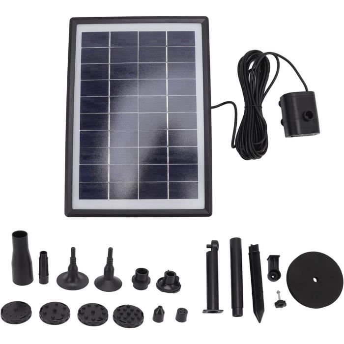 Pompe à Eau Solaire 15W - Pour Fontaine Bassin, Jardin, Aquarium - Autonome, Résistante Intempéries - Kit Décoration Eau