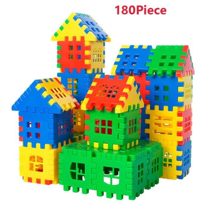 180 pieces Blocs De Construction 3d Interconnectes En Plastique De Grande Taille Jouets Pour Enfants Appren Cdiscount Jeux Jouets
