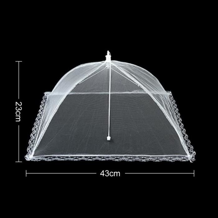 6 Cloches Alimentaires Pliables Avec Filet Anti-mouches 32x32 Cm - Pour Pique-nique, Barbecue, Fruits