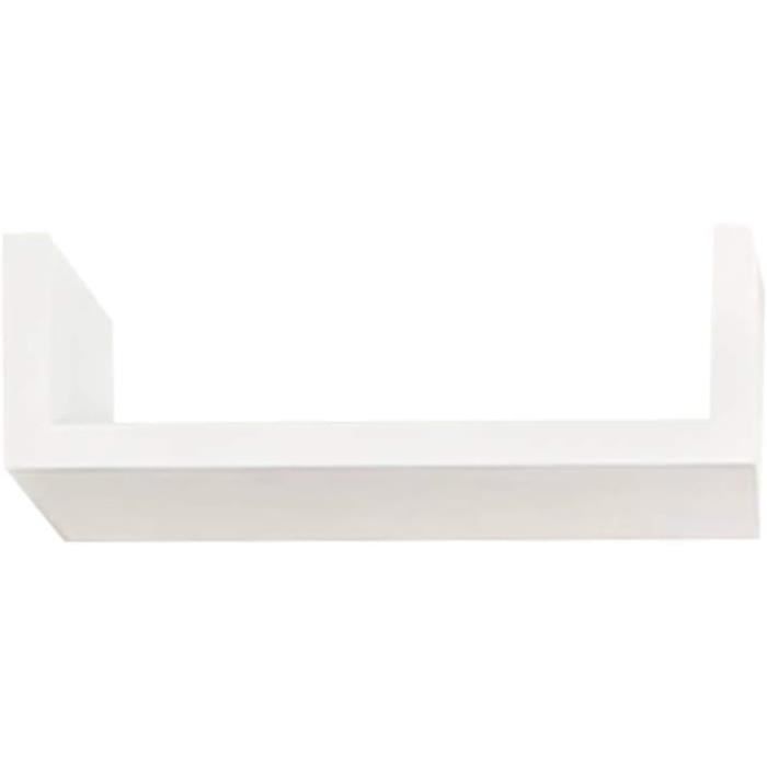 Set De 3 étagères Murales Décoratives En Forme De U - 30, 40, 50 Cm - Blanc, Bois - Neuf