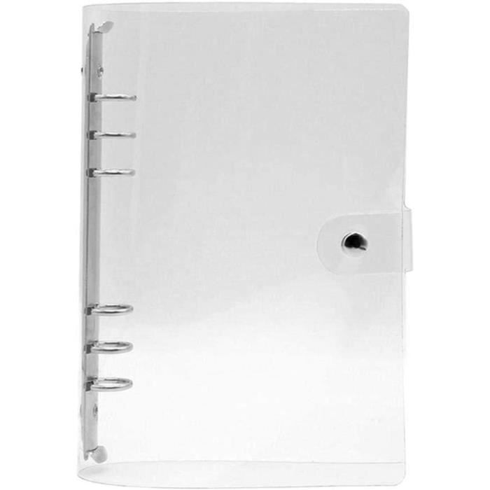 Mini Classeur Transparent 3 Anneaux - Format PVC - Avec Papier Et Pochettes - Rose